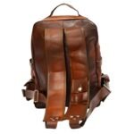 Extra-Large Vintage Leather Rucksack Laptop Backpack, 17-Inch, Brown - Image 6