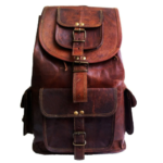 Flydigito Vintage Leather Laptop Backpack - 15"