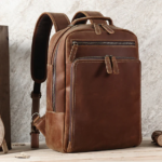 Kleos Full-Grain Leather Laptop Backpack, Brown, 15‑Inch - Image 9