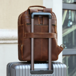 Kleos Full-Grain Leather Laptop Backpack, Brown, 15‑Inch - Image 4