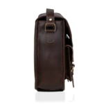 Handcrafted Ebony Brown Leather Crossbody Satchel, Multi‑Pocket Bag for Women - Image 6