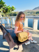 Handcrafted Leather Messenger Crossbody Bag, Vintage Tan Multi‑Pocket Satchel for Women - Image 10