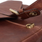 Mabel Handcrafted Full‑Grain Leather Crossbody Satchel, Vintage Brown, Multi‑Pocket - Image 8