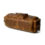 Rugged Full-Grain Leather Overnight Bag, Vintage Brown Travel Duffle - Image 6