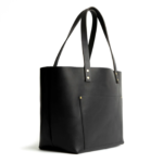 Classic Black Pebbled Leather Tote Bag, Large Women’s Shoulder Bag - Image 5