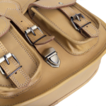 Handcrafted Leather Messenger Crossbody Bag, Vintage Tan Multi‑Pocket Satchel for Women - Image 7