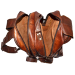 Extra-Large Vintage Leather Rucksack Laptop Backpack, 17-Inch, Brown - Image 3