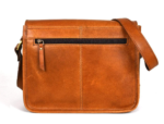 Modern Asymmetric Leather Crossbody Satchel, Tan Brown, Women’s - Image 7
