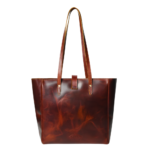 Classic Full-Grain Leather Tote Bag, Deep Oxblood Red Shoulder Bag